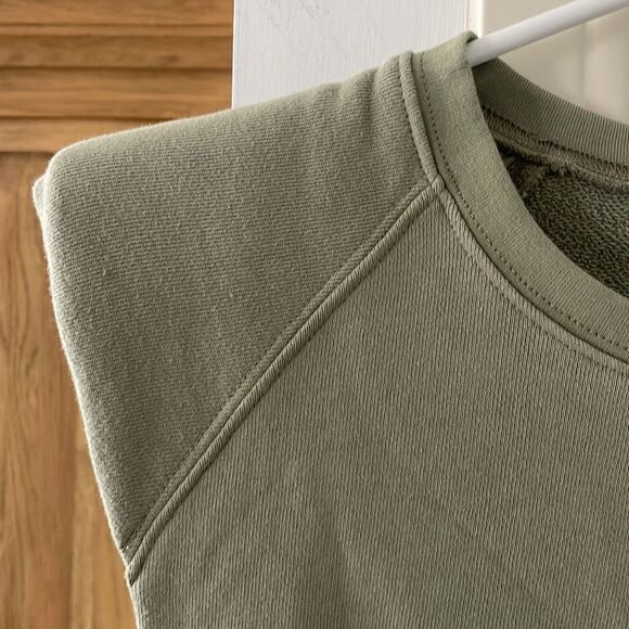 NEW Jonathan Simkhai Channing Terry sweatshirt sleeveless eucalyptus top - Picture 3 of 13